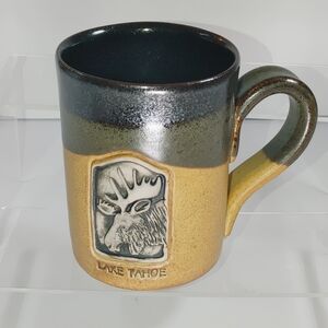Cold Mountain Pottery Lake Tahoe   Glazed Sroneware Coffee Cup Billings MT 2002